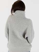 Sahar Mock Neck Rib Sweater-LYLA+LUXE-Over the Rainbow