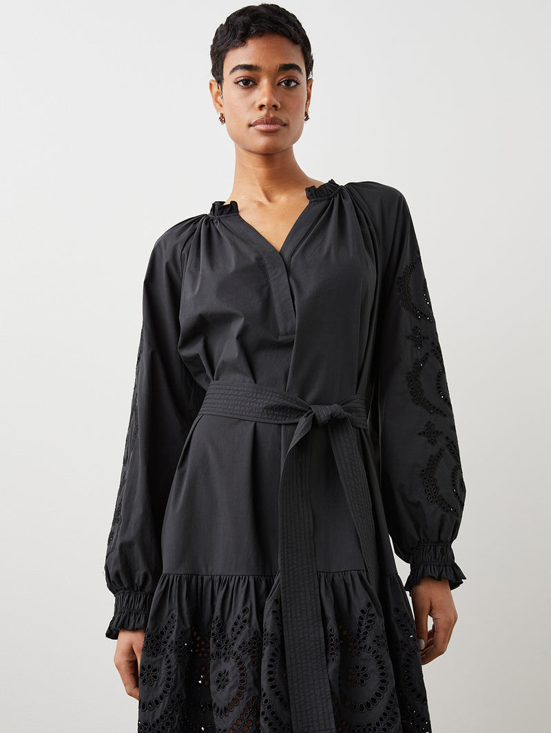 Saylor Eyelet Dress - Black-Rails-Over the Rainbow