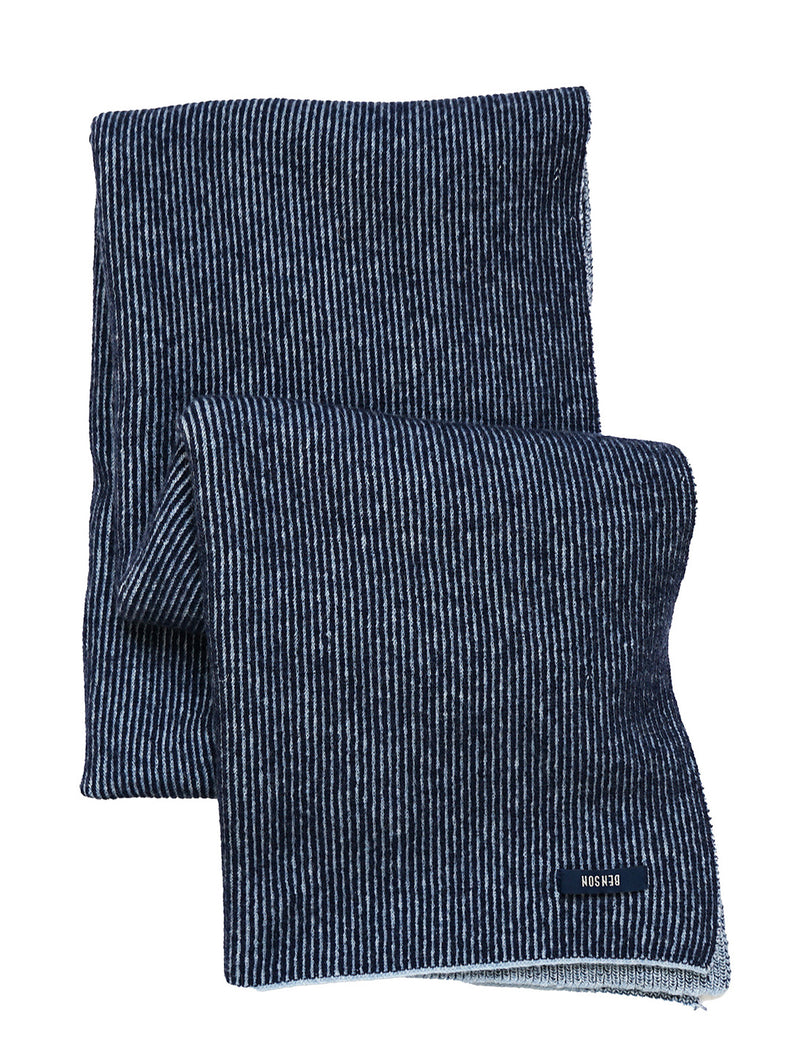 Two Tone Scarf - Pale Blue/Navy-Benson-Over the Rainbow