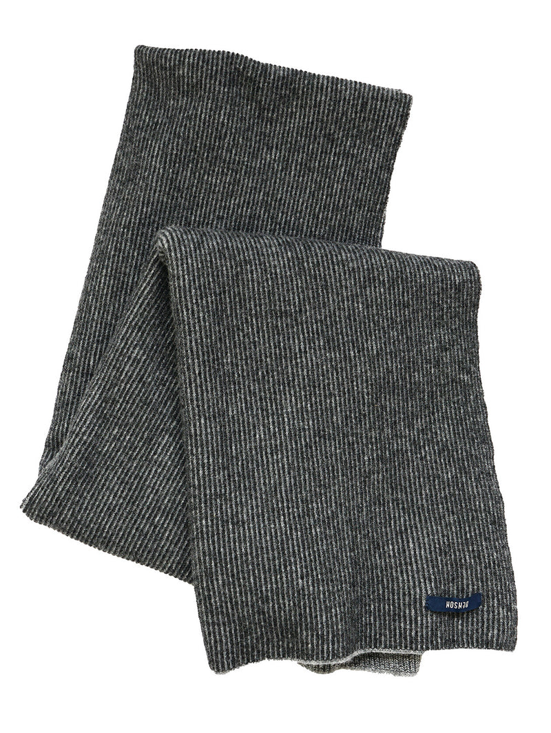 Two Tone Scarf - Light Grey/Charcoal-Benson-Over the Rainbow