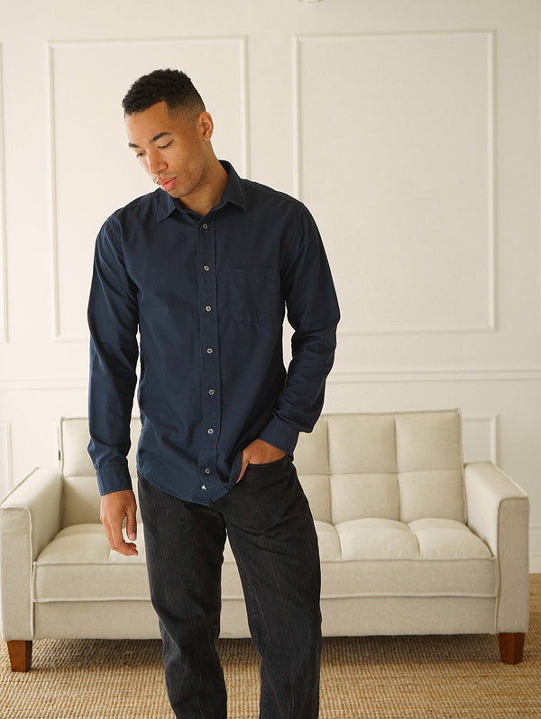 Humphrey Oxford Shirt - Navy-Benson-Over the Rainbow