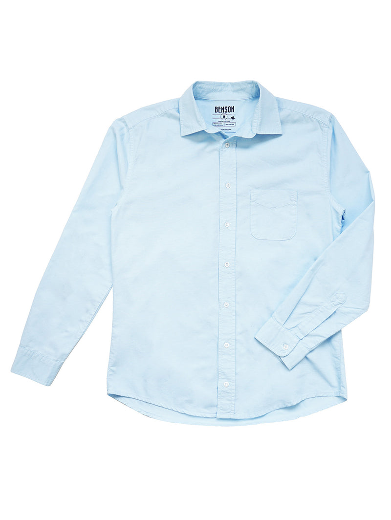 Humphrey Oxford Shirt - Pale Blue-Benson-Over the Rainbow