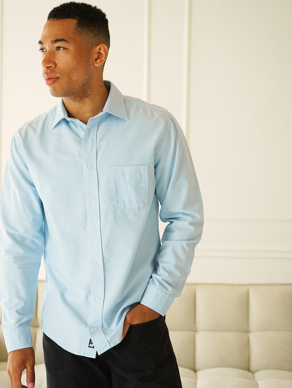 Humphrey Oxford Shirt - Pale Blue-Benson-Over the Rainbow
