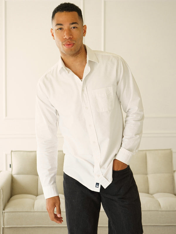 Humphrey Oxford Shirt - White-Benson-Over the Rainbow