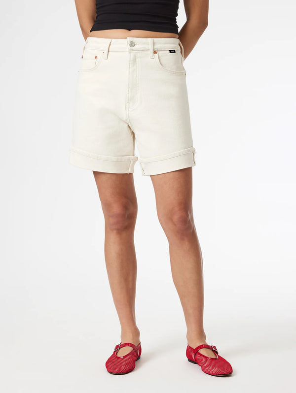 Heidi Long Cuffed Short - Ecru 90's