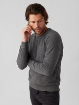 Quilted Pullover - Heather Grey-SOL ANGELES-Over the Rainbow