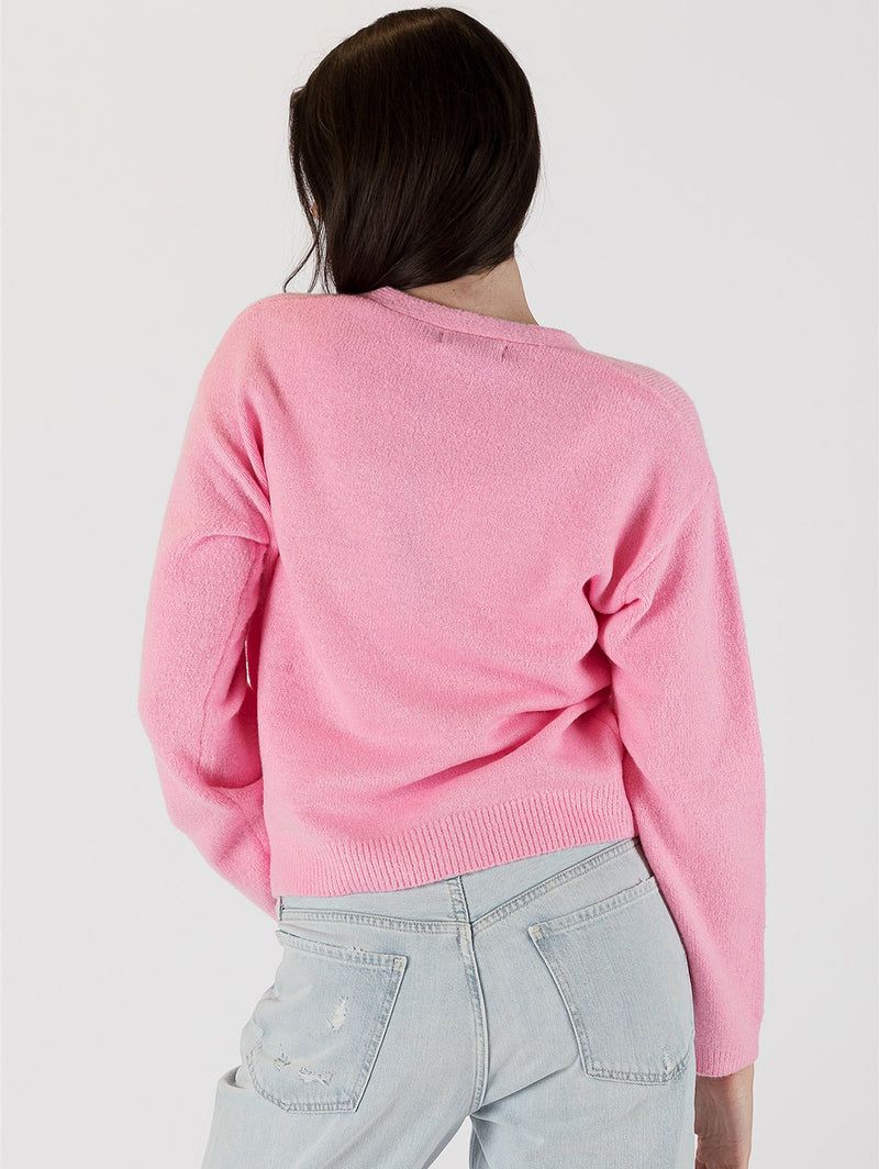 Stella Jewel Cardigan - Pink-LYLA+LUXE-Over the Rainbow