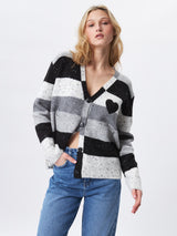 Stewart Heart Cardigan - Greyscale-John + Jenn-Over the Rainbow