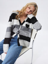 Stewart Heart Cardigan - Greyscale-John + Jenn-Over the Rainbow