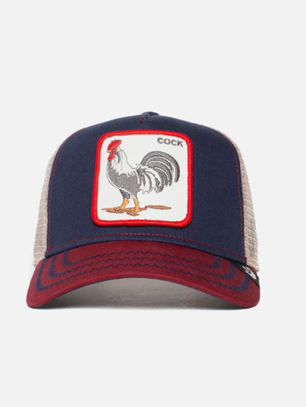 The Cock Trucker Hat - Navy-GOORIN BROTHERS-Over the Rainbow