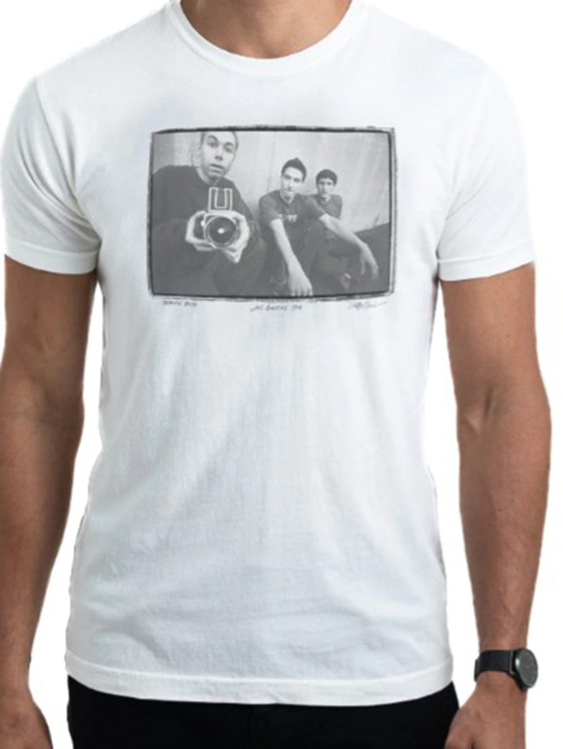 Beastie Boys Tee - Vintage White-CLINCH by GOLDEN GOODS-Over the Rainbow