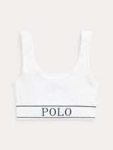 Scoop Cropped Tank Bralette - White Cloud