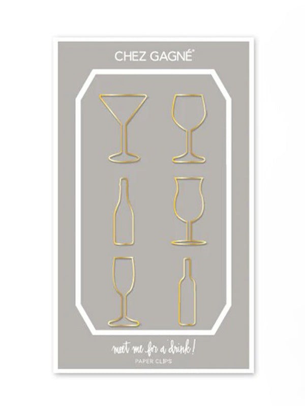 Cocktail Paper Clips - Set of 6 Assorted-CHEZ GAGNE LETTERPRESS-Over the Rainbow