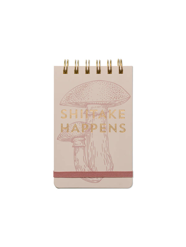 "Shiitake Happens" Wire Notepad - Beige-DESIGN WORKS INK-Over the Rainbow