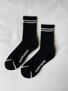 Boyfriend Socks - Noir-LE BON SHOPPE-Over the Rainbow