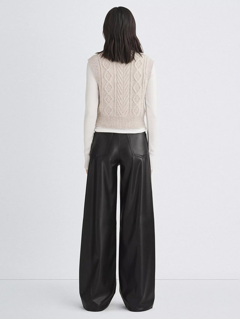 Sofie High Rise Wide Pant - Faux Leather-RAG + BONE-Over the Rainbow