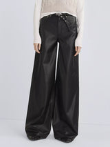 Sofie High Rise Wide Pant - Faux Leather-RAG + BONE-Over the Rainbow