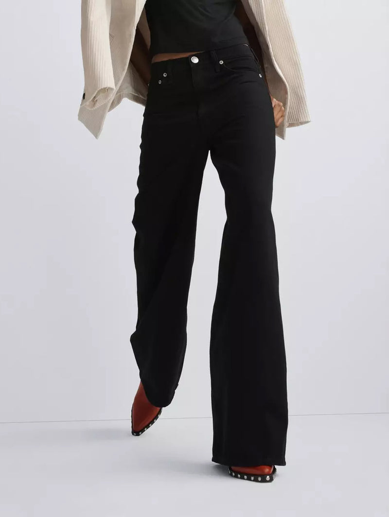 Sofie High-Rise Wide Jean - Black-RAG + BONE-Over the Rainbow