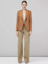 Sofie Wide Leg Cotton Chino Pant - Khaki-RAG + BONE-Over the Rainbow