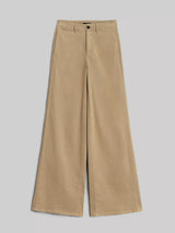 Sofie Wide Leg Cotton Chino Pant - Khaki-RAG + BONE-Over the Rainbow