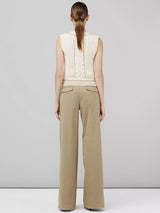 Sofie Wide Leg Cotton Chino Pant - Khaki-RAG + BONE-Over the Rainbow