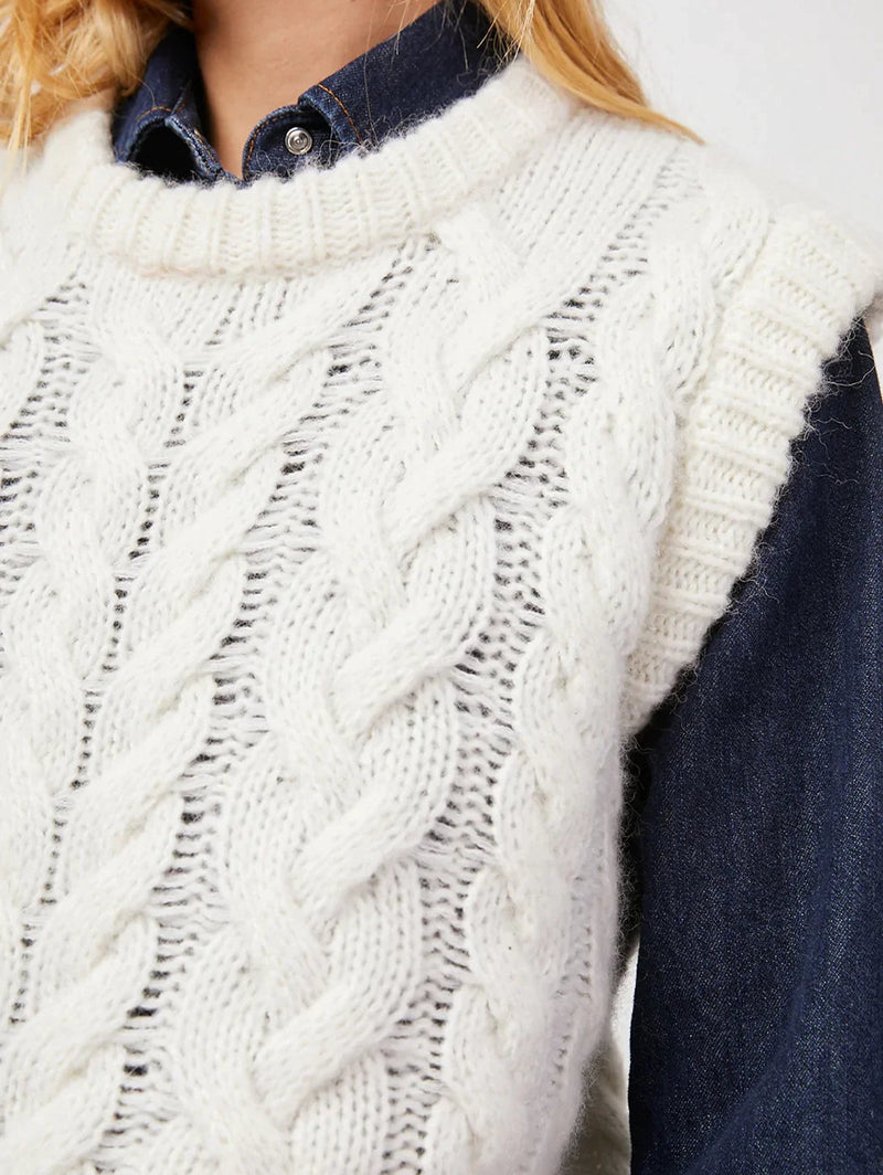 Alexis Sweater Vest - Ivory-Rails-Over the Rainbow