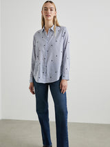 Taylor Shirt - Flocked Daisy-Rails-Over the Rainbow