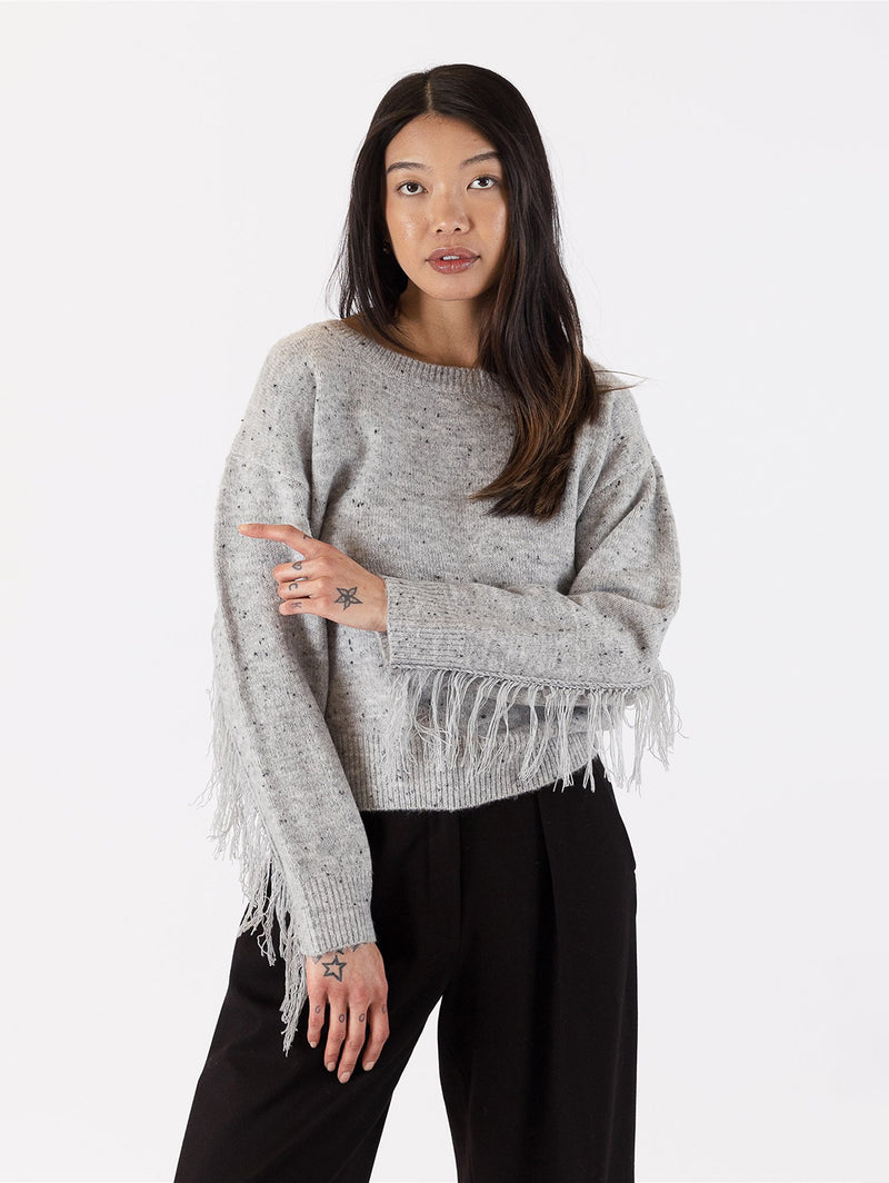 Texas Sweater - Grey Fleck-LYLA+LUXE-Over the Rainbow