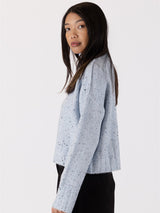 Tova Mock Neck Sweater - Blue-LYLA+LUXE-Over the Rainbow