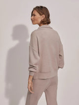 Hawley Zip Sweatshirt - Taupe Marl-VARLEY-Over the Rainbow