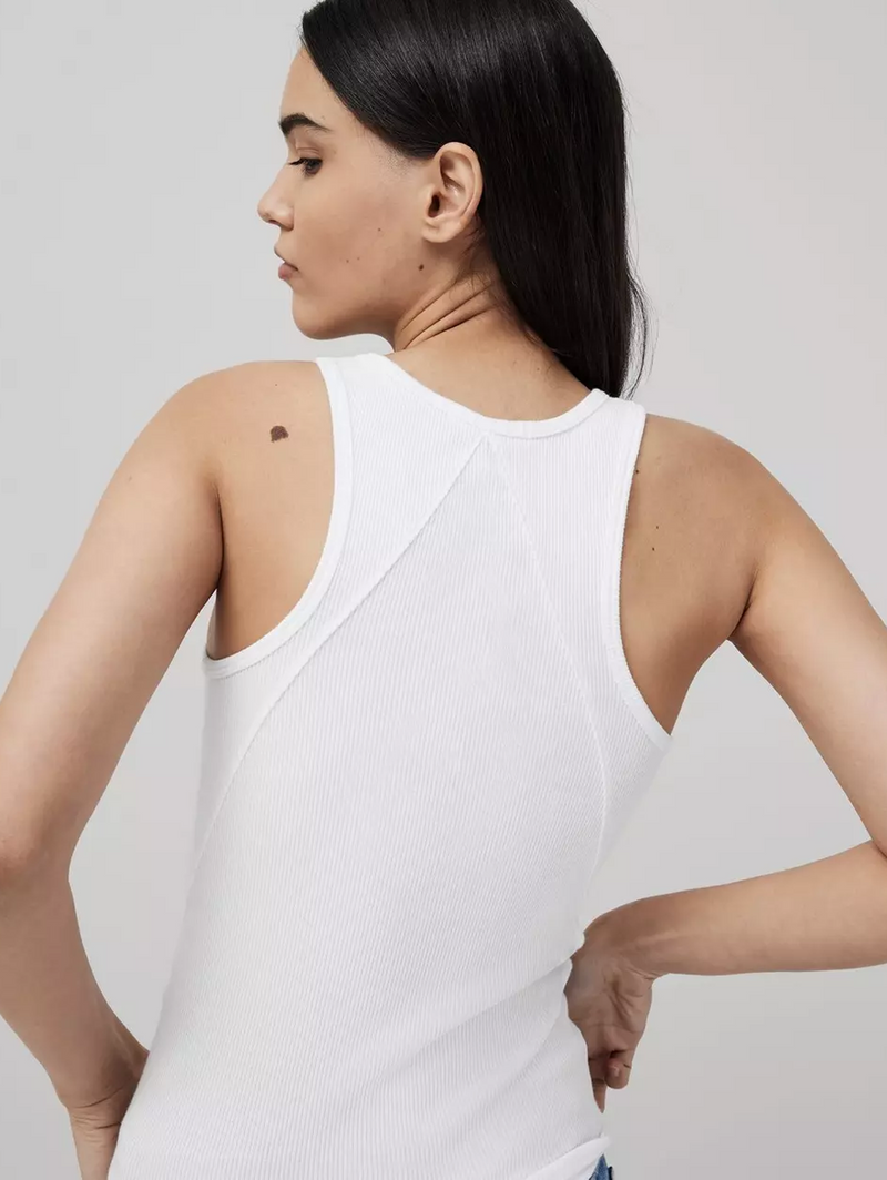 Essential Rib Tank - White-RAG + BONE-Over the Rainbow