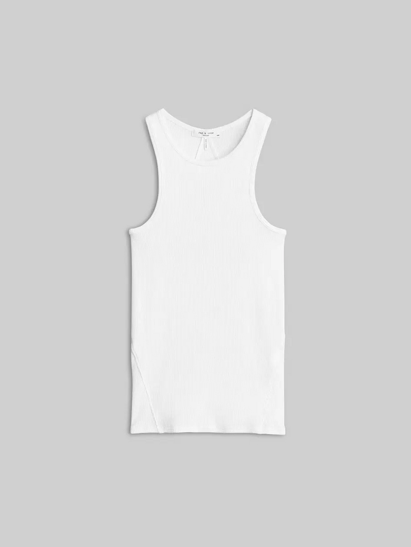 Essential Rib Tank - White-RAG + BONE-Over the Rainbow