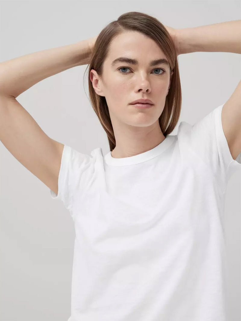 Slub Crew Neck Tee - White-RAG + BONE-Over the Rainbow