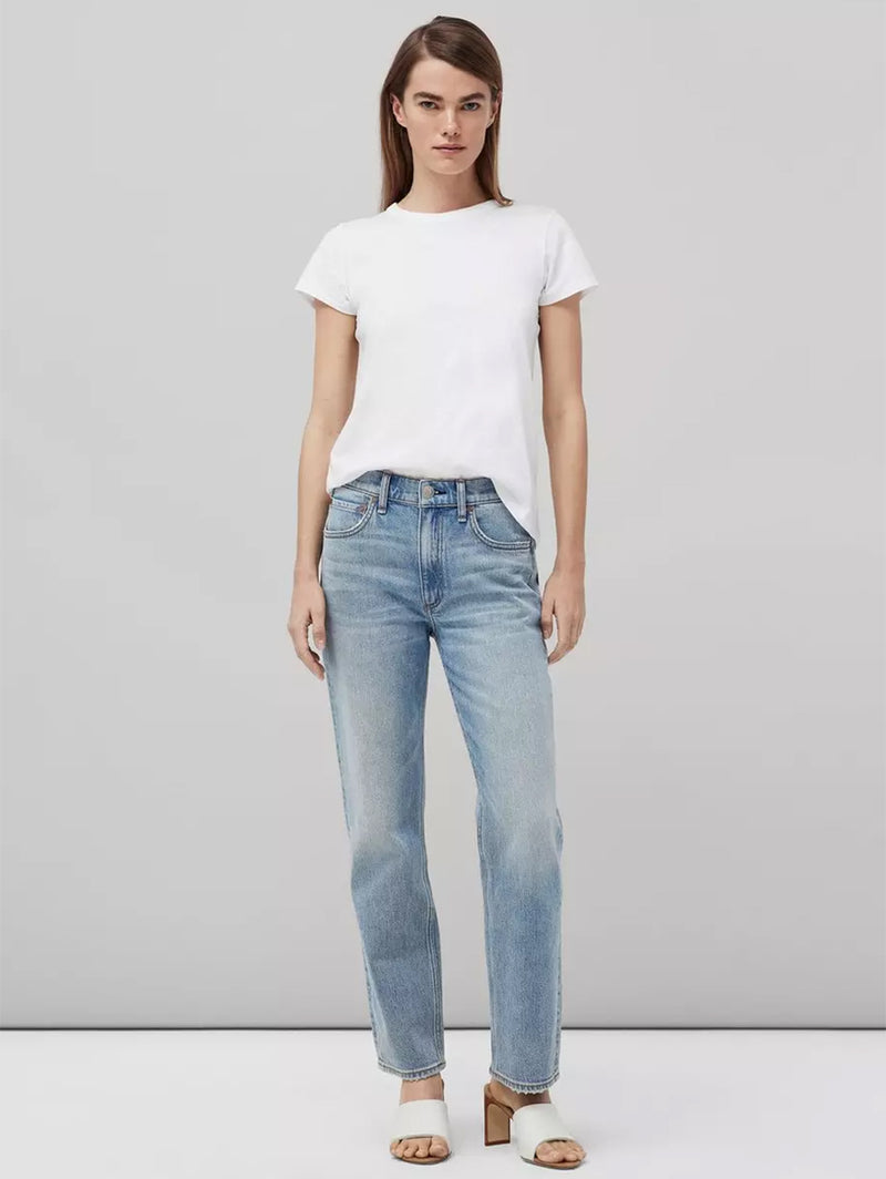 Slub Crew Neck Tee - White-RAG + BONE-Over the Rainbow