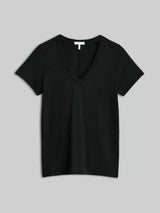 Slub V-Neck Tee - Black-RAG + BONE-Over the Rainbow