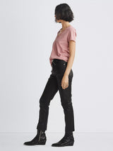 Slub V-Neck Tee - Rose-RAG + BONE-Over the Rainbow