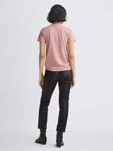 Slub V-Neck Tee - Rose-RAG + BONE-Over the Rainbow