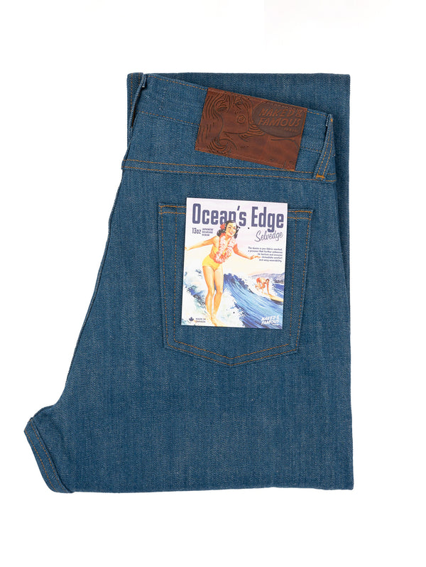 True Guy Stretch Selvege Jean - Ocean's Edge-Naked & Famous-Over the Rainbow