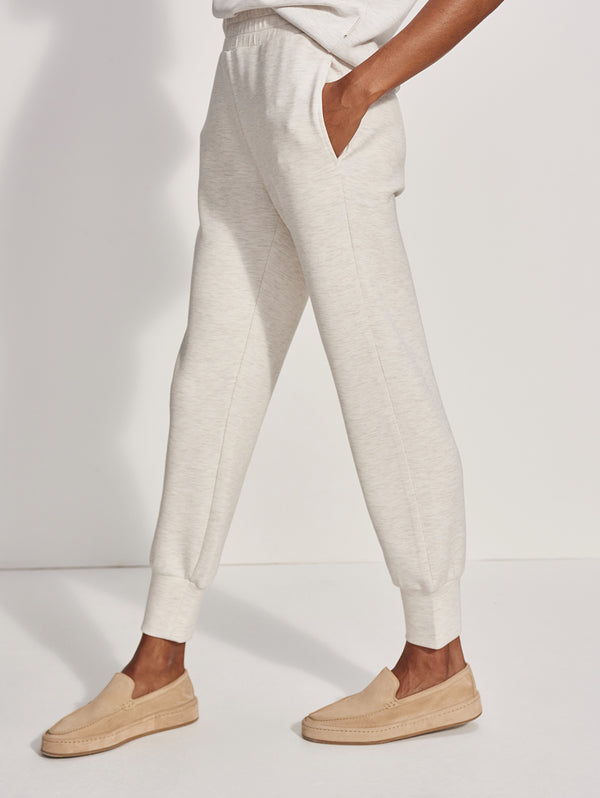 The Slim Cuff Pant 25 - Ivory Marl-VARLEY-Over the Rainbow