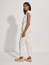 The Slim Cuff Pant 25 - Ivory Marl-VARLEY-Over the Rainbow