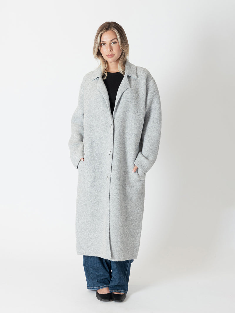 LYLA LUXE Victoria Oversized Coat Light Grey Over The Rainbow Canada LTGRY M