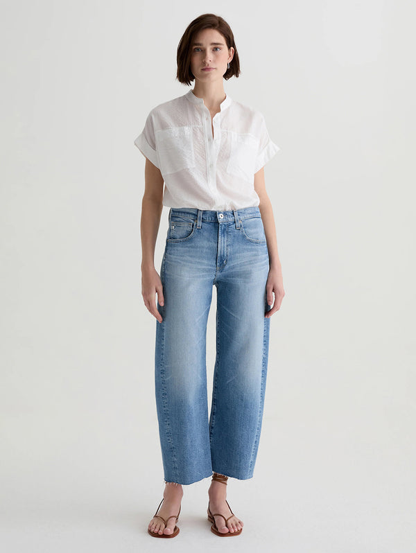 Hattie Barrel Leg Crop Jean - Helios