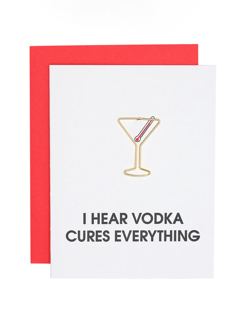 Vodka Cures Everything - Paper Clip Letterpress-CHEZ GAGNE LETTERPRESS-Over the Rainbow