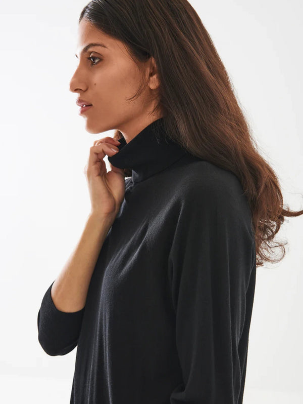 Merino Turtleneck Sweater - Black-Patrick Assaraf-Over the Rainbow