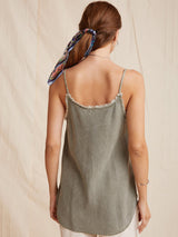 Frayed Cami Top - Army-Bella Dahl-Over the Rainbow