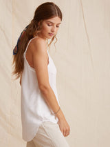 Frayed Cami Top - White-Bella Dahl-Over the Rainbow