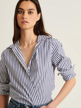 Stretch Striped Shirt - Navy