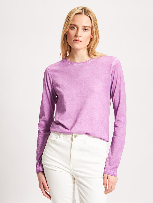 Long Sleeve Classic Crew Tee - Thistle-Patrick Assaraf-Over the Rainbow