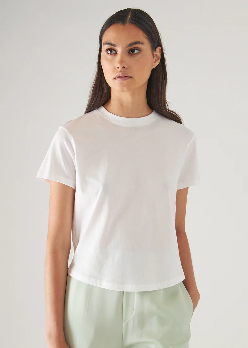 Short Sleeve Pima Classic Baby Tee - White-Patrick Assaraf-Over the Rainbow