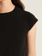 Stretch Raglan Baby Tee - Black